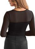 Mystique Sheer Mesh Twist Knot Bodysuit - REORIA