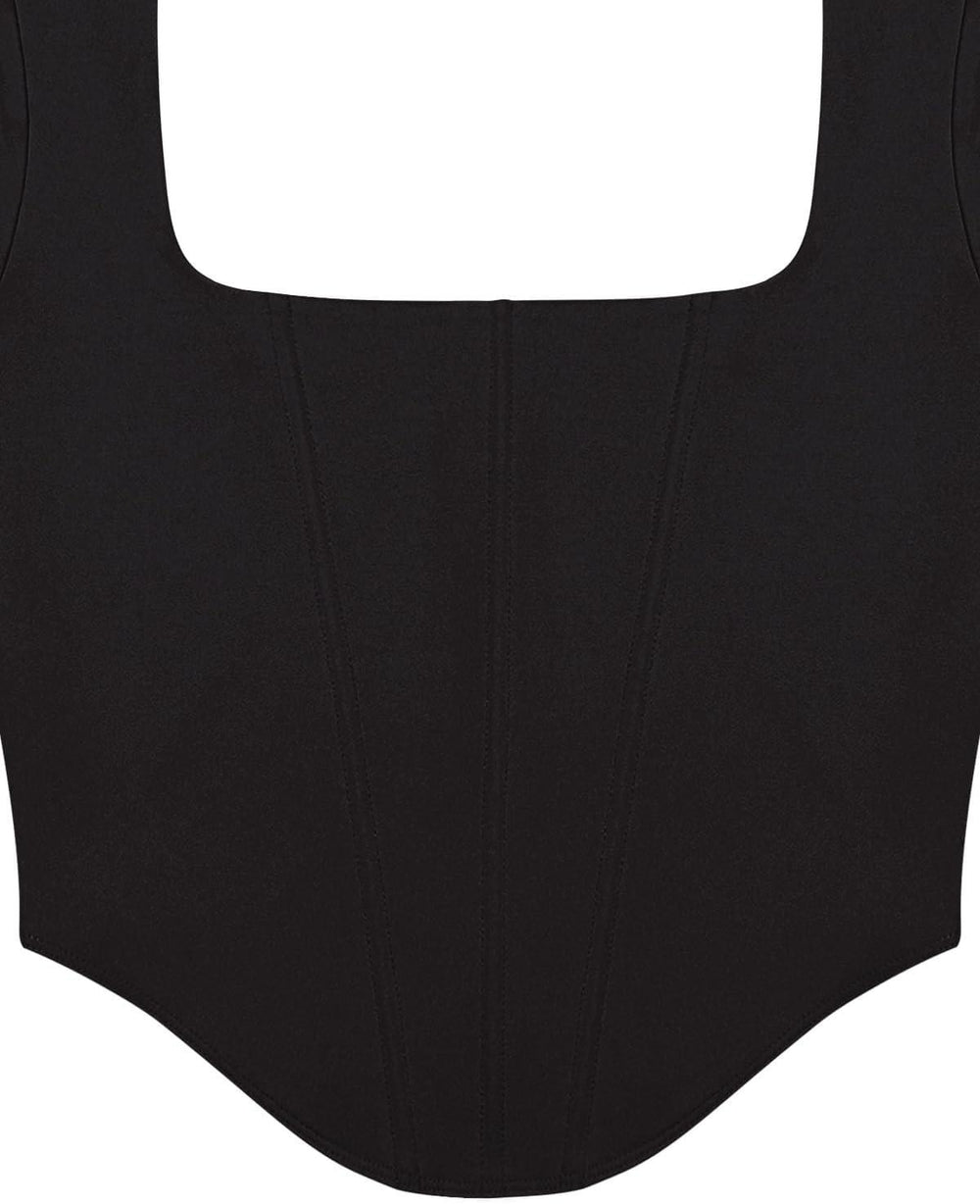 Opulent Majesty Backless Crop Top - REORIA