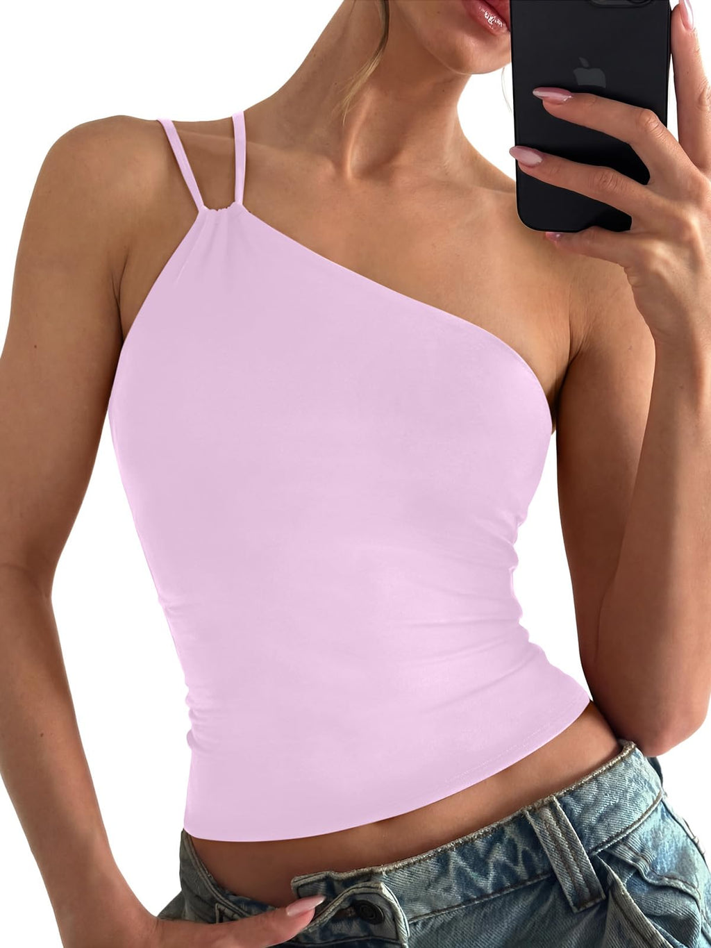 Summer Sleeveless One Shoulder Top