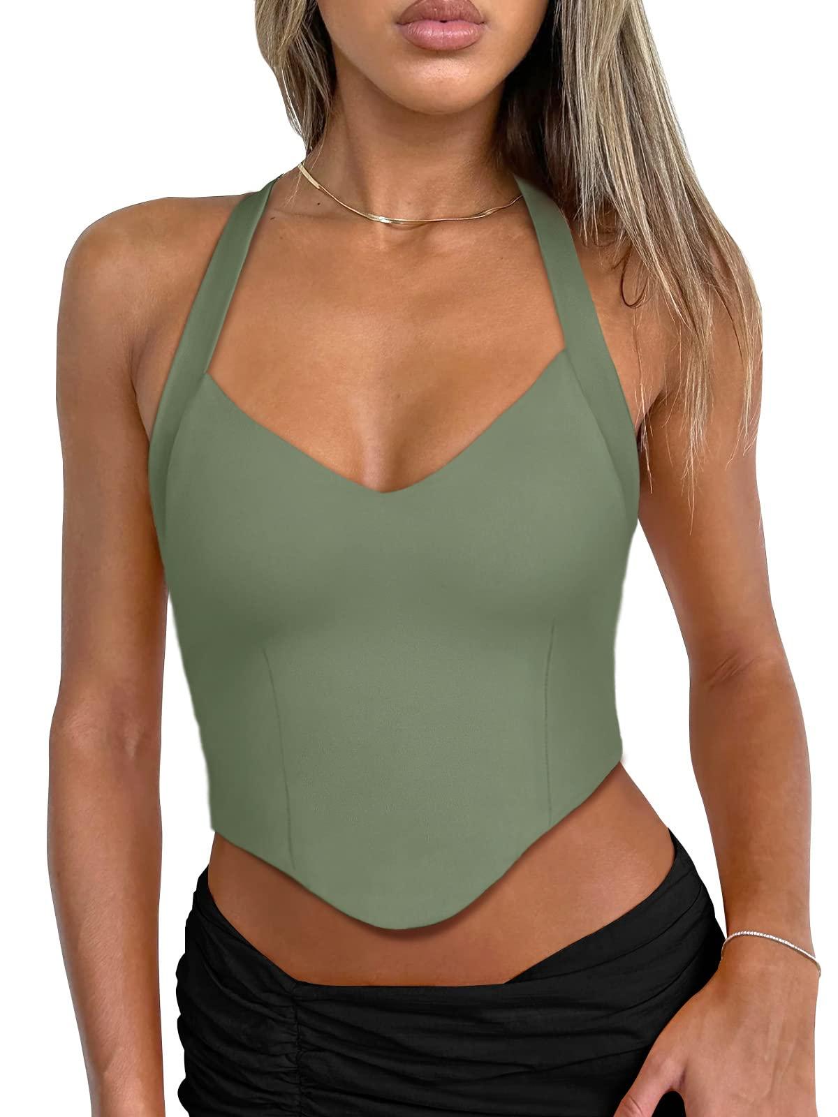 Radiant Poise Halter Corset Top - REORIA