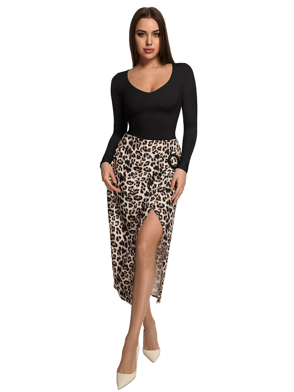 V Neck Long Sleeve Slim Fitted Fall Going Out Tops