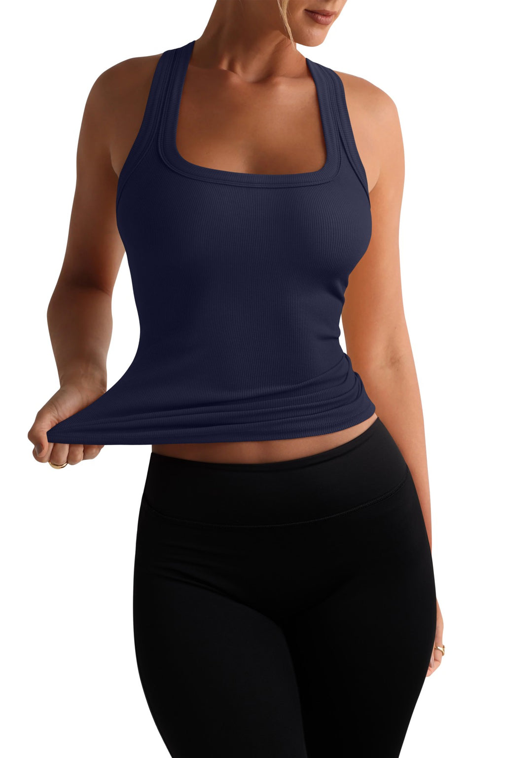 Summer Sleeveless Racerback Casual Ribbed Tops