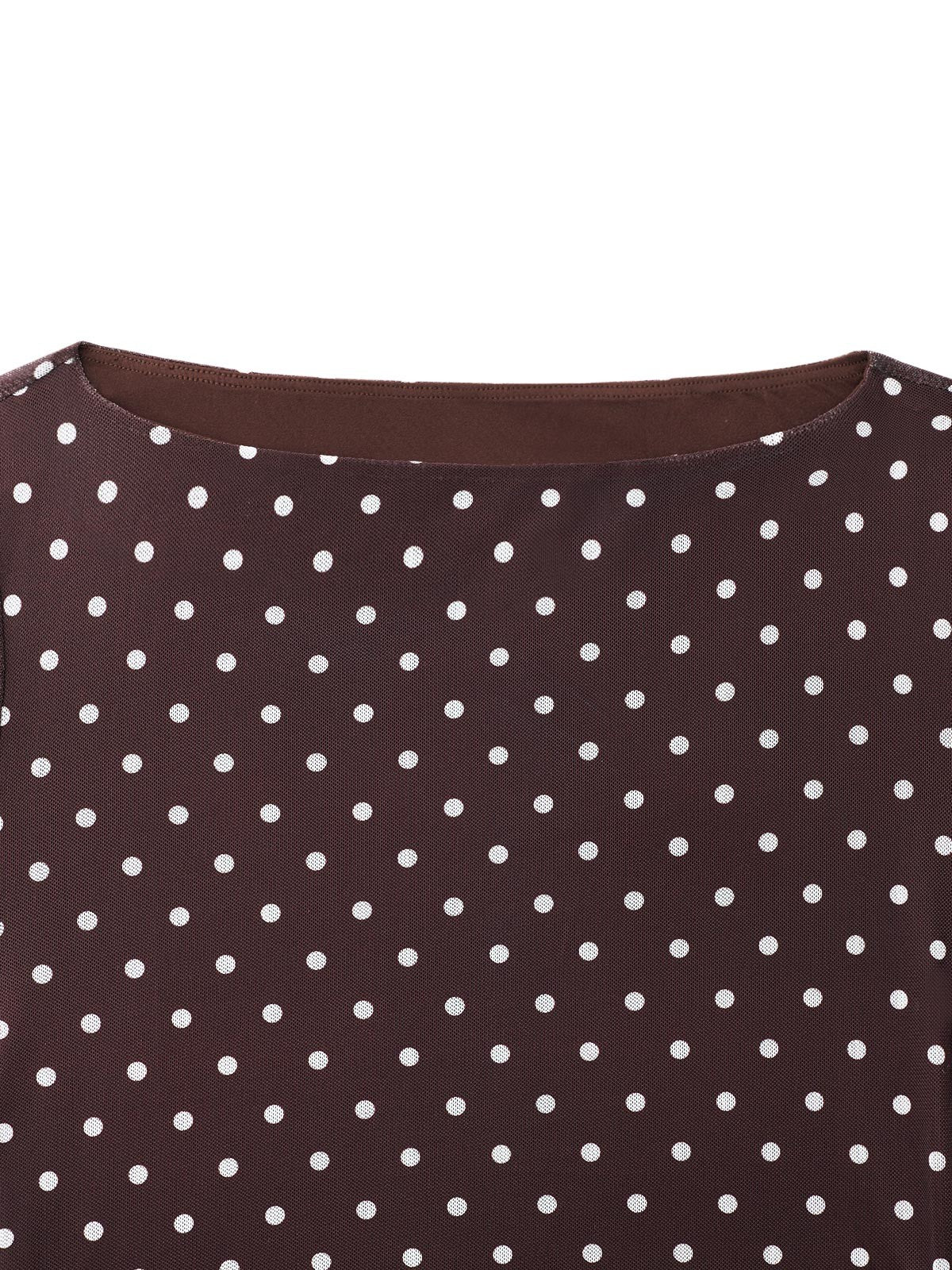 Cocoa White Polka
