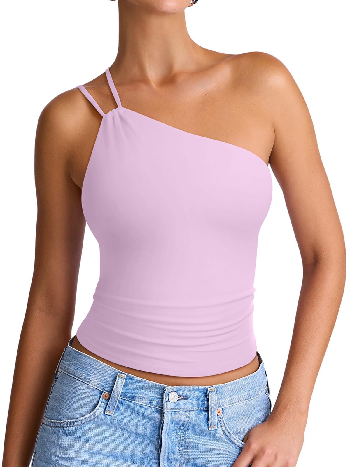Summer Sleeveless One Shoulder Top