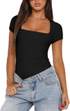 Sublime Radiance Square Neck Bodysuit - REORIA