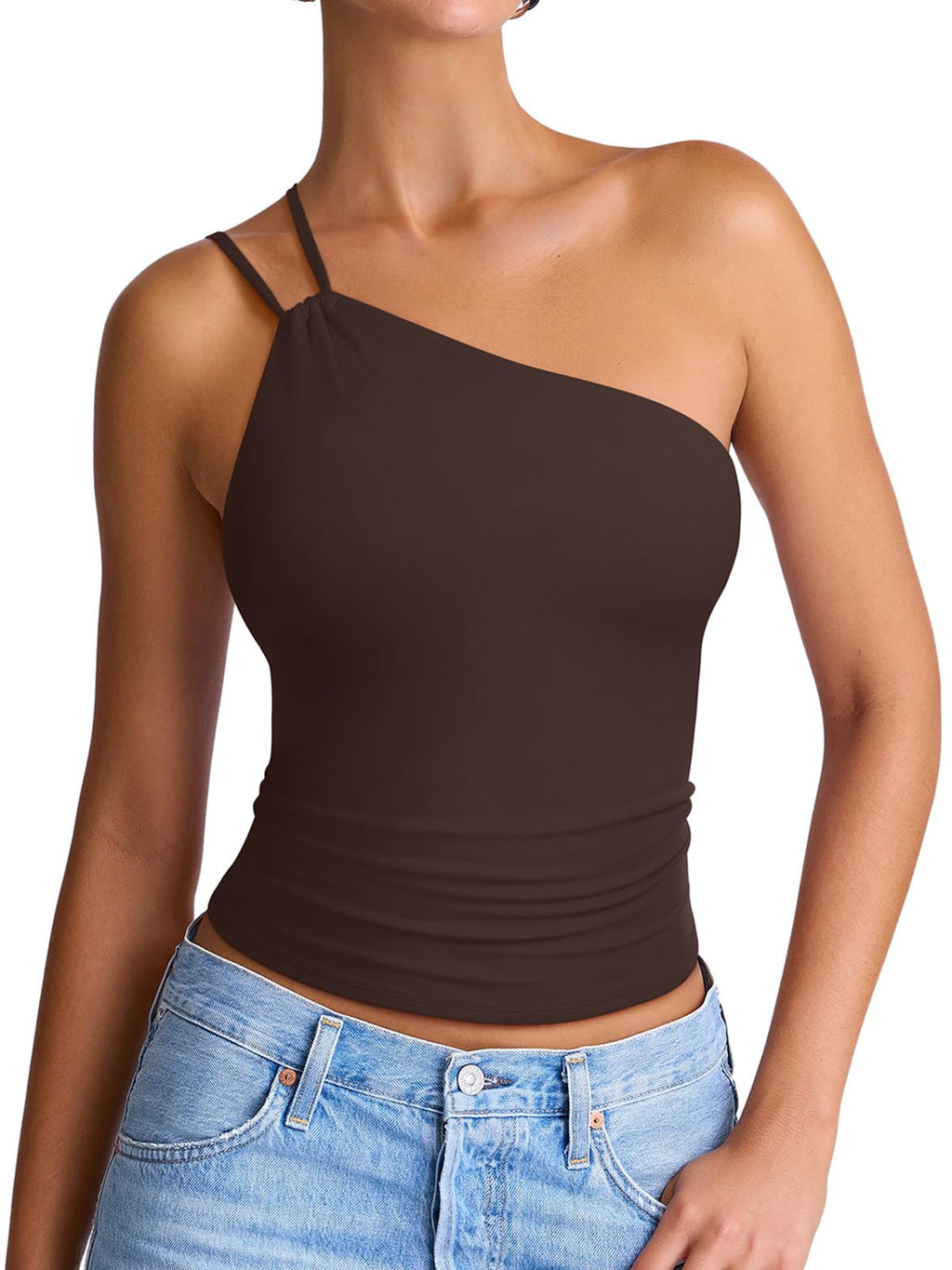 Summer Sleeveless One Shoulder Top