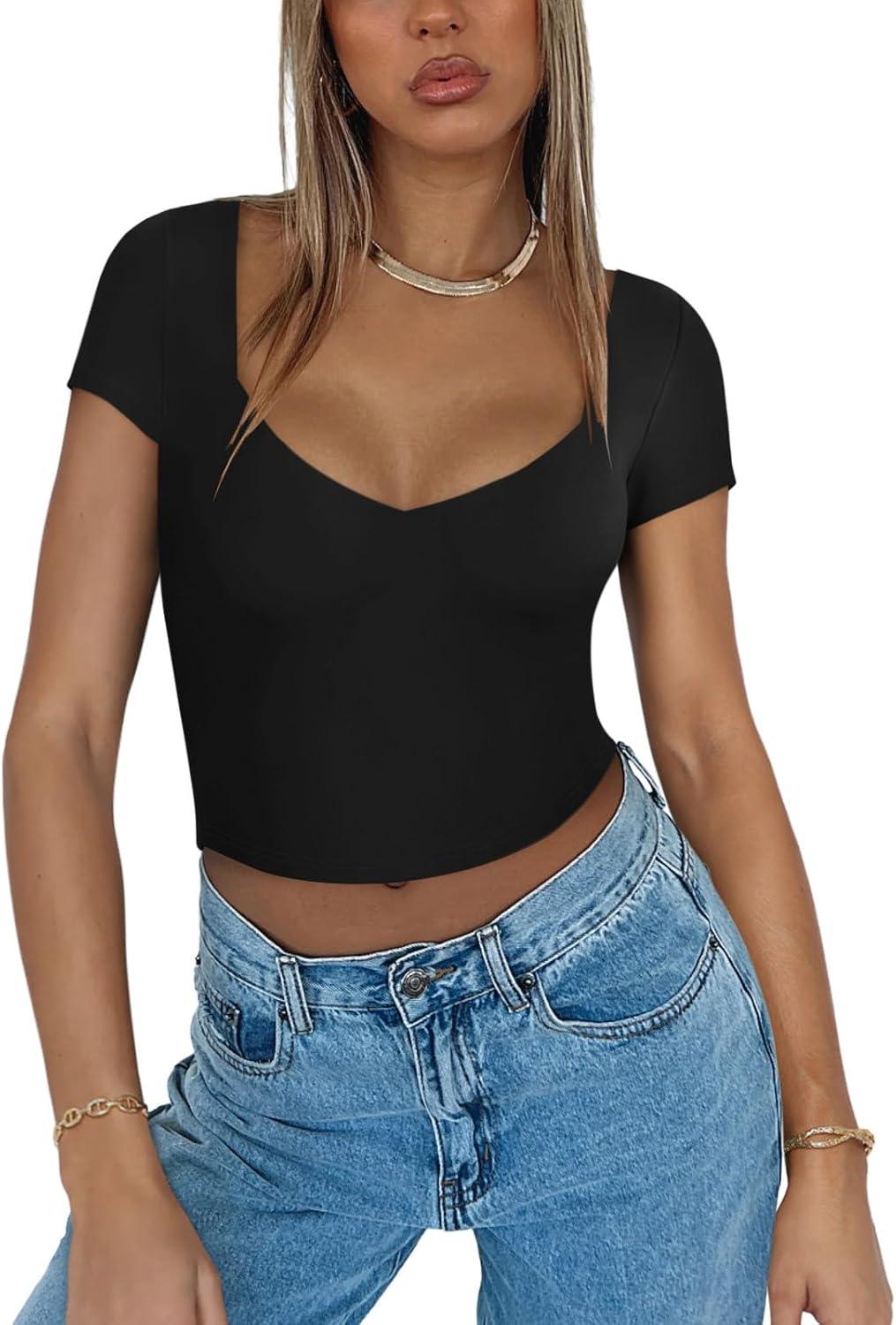 Mirage Siren V Neck Cropped Top - REORIA
