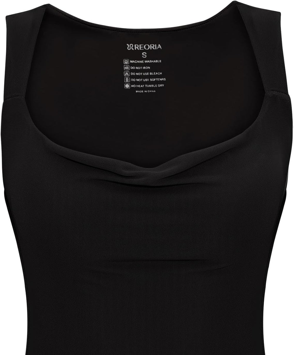 Cowl Neck Sleeveless Tank Dress REORIA Cowl Neck Sleeveless Tank Dress REORIA