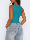 Fantasy Waves Square Neck Bodysuit - REORIA