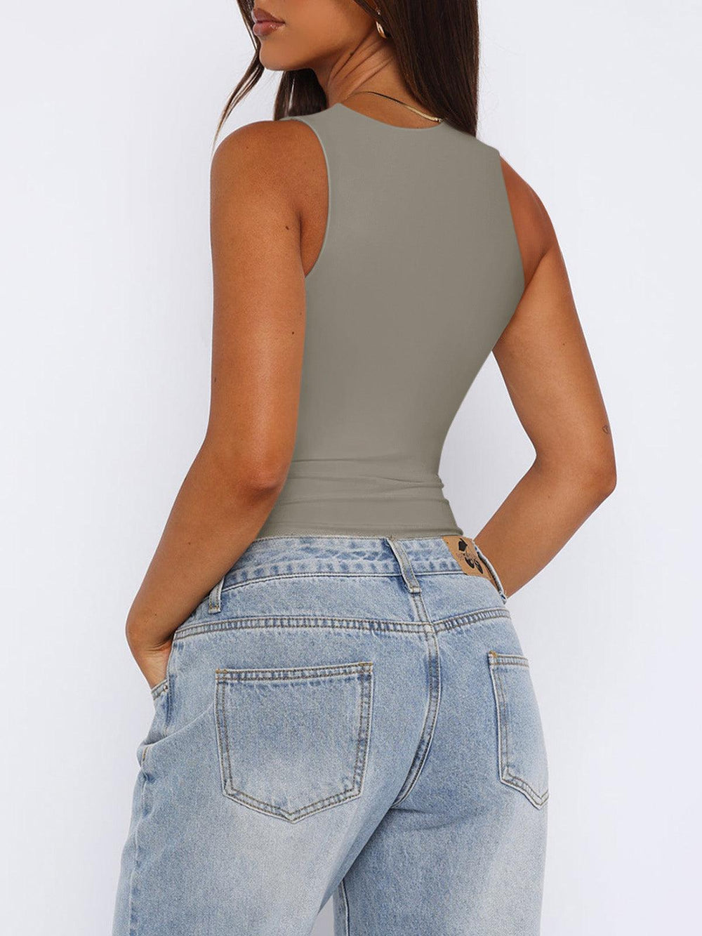 Fantasy Waves Square Neck Bodysuit - REORIA