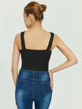 Tranquil Shores Square Neck Bodysuits Tops