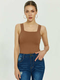 Tranquil Shores Square Neck Bodysuits Tops