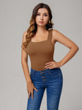 Tranquil Shores Square Neck Bodysuits Tops