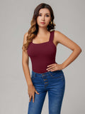 Tranquil Shores Square Neck Bodysuits Tops