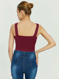 Tranquil Shores Square Neck Bodysuits Tops
