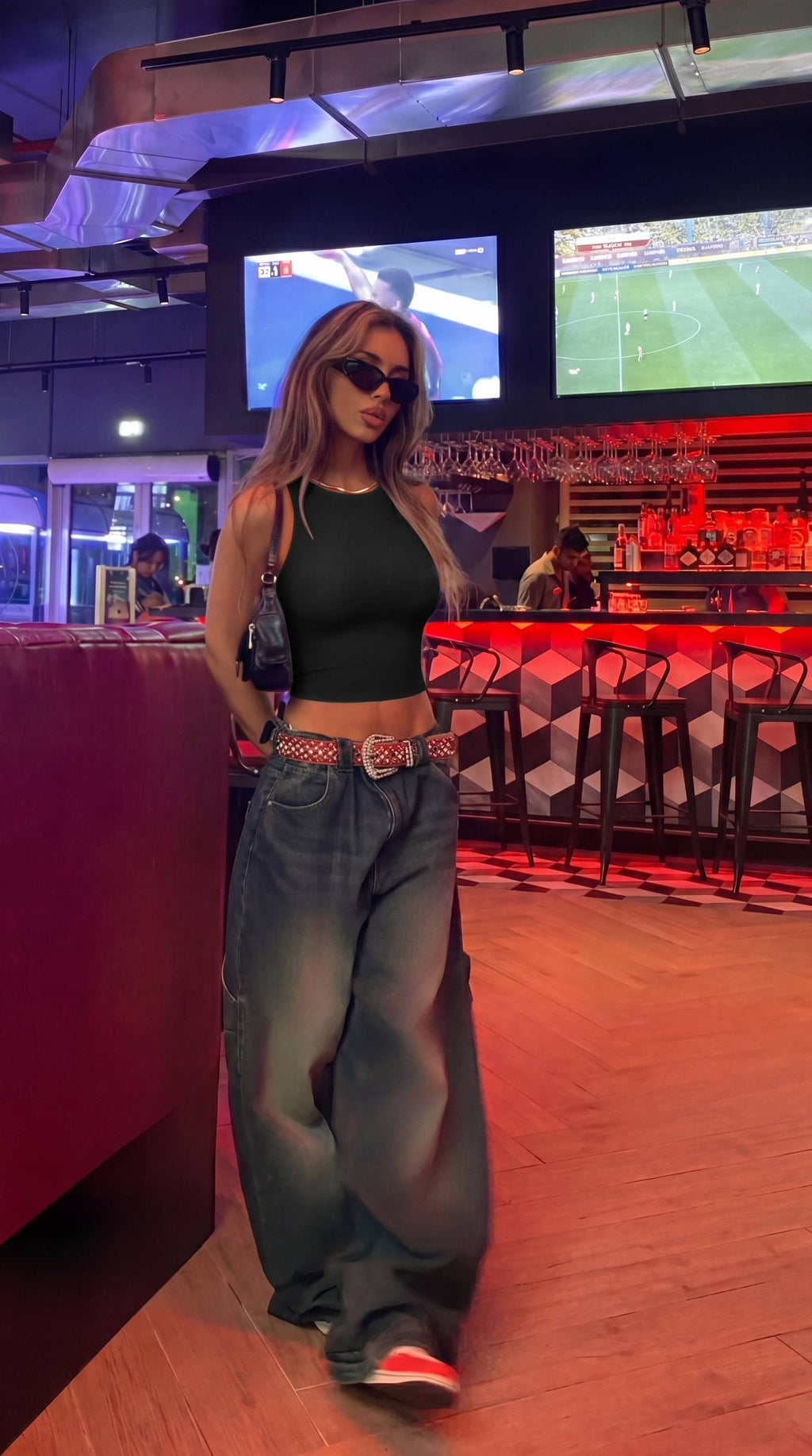 Sleeveless Halter Neck Tank Crop Tops