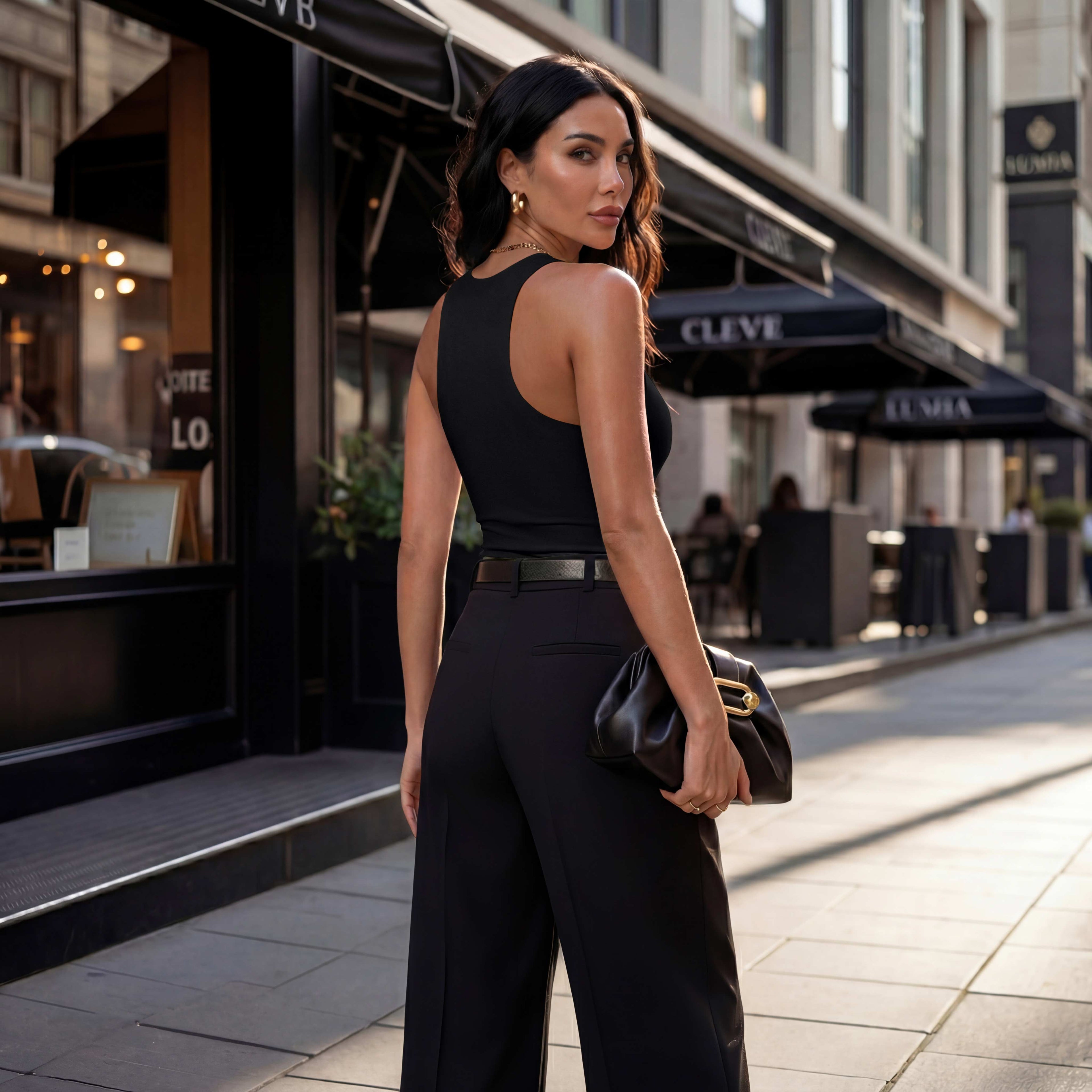 Sleeveless Racer Back Halter Neck Bodysuit Tank Tops