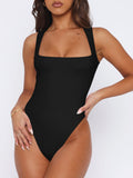 Fantasy Waves Square Neck Bodysuit - REORIA