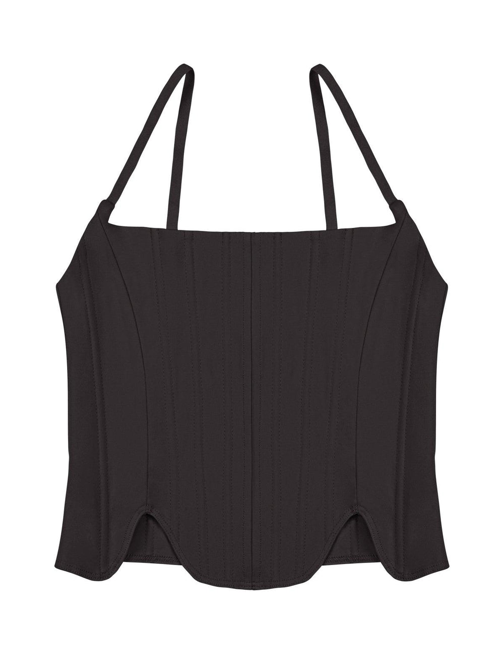 Sculpted Grace Spaghetti Strap Top - REORIA