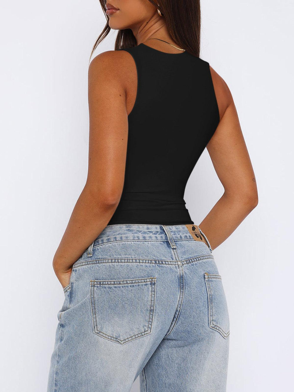 Fantasy Waves Square Neck Bodysuit - REORIA