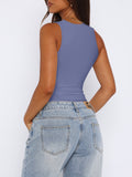 Fantasy Waves Square Neck Bodysuit - REORIA