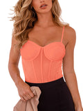 Glamorous Illusion Spaghetti Strap Bodysuit - REORIA