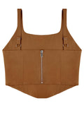 Sleeveless Bustier Crop Tank Tops