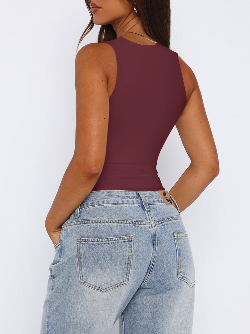 Fantasy Waves Square Neck Bodysuit - REORIA