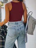 Sleeveless Halter Neck Tank Crop Tops - REORIA
