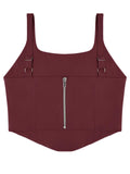 Sleeveless Bustier Crop Tank Tops