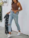 Sleeveless Halter Neck Tank Crop Tops - REORIA