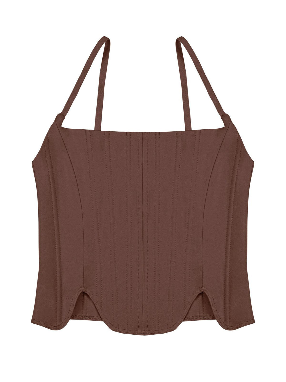 Sculpted Grace Spaghetti Strap Top - REORIA