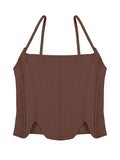 Sculpted Grace Spaghetti Strap Top - REORIA
