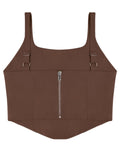 Sleeveless Bustier Crop Tank Tops