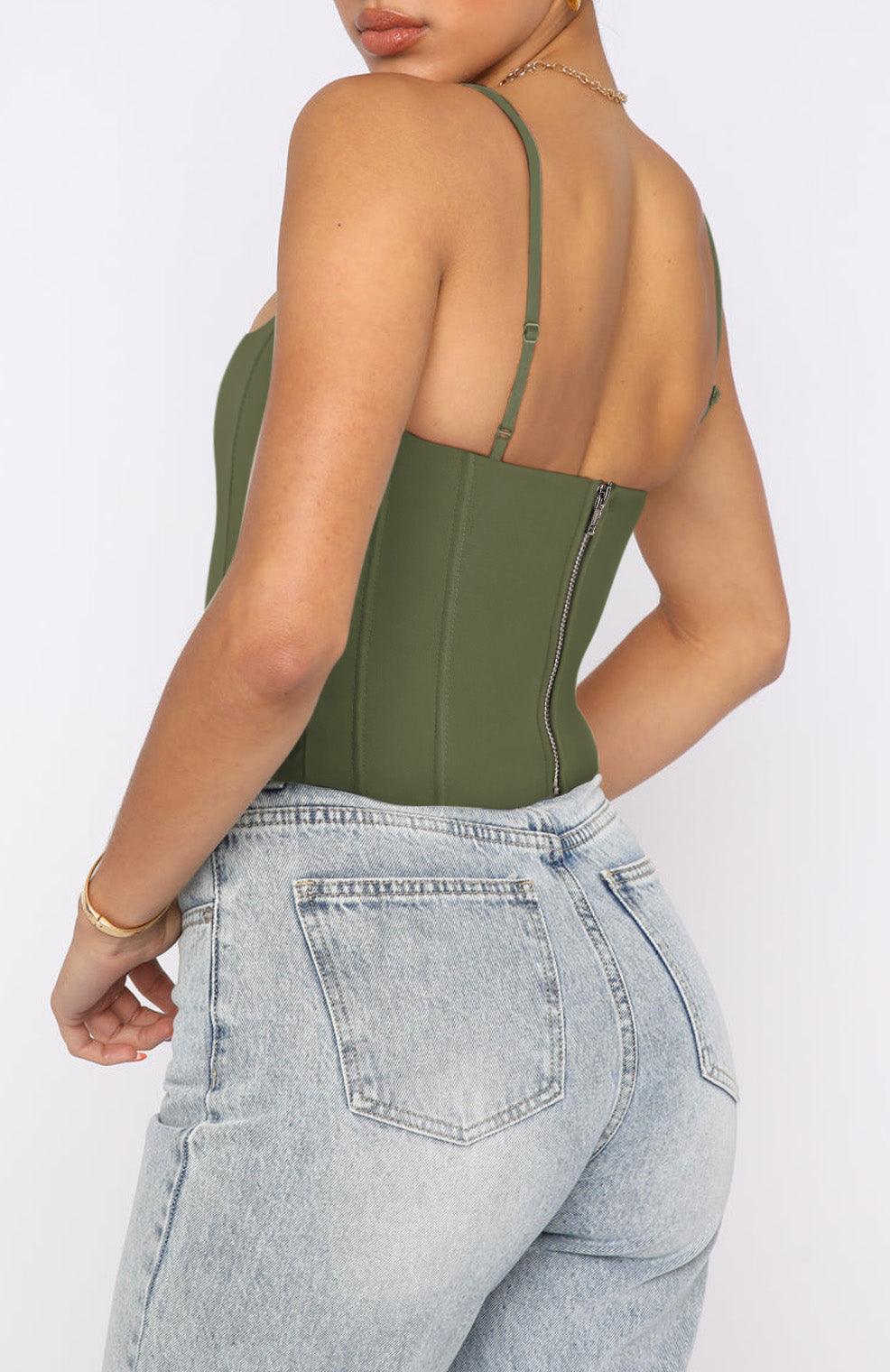 Sculpted Grace Spaghetti Strap Top - REORIA