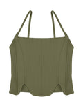 Sculpted Grace Spaghetti Strap Top - REORIA