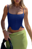 Sculpted Grace Spaghetti Strap Top - REORIA