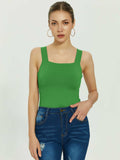 Tranquil Shores Square Neck Bodysuits Tops