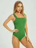 Tranquil Shores Square Neck Bodysuits Tops