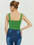 Tranquil Shores Square Neck Bodysuits Tops