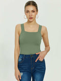 Tranquil Shores Square Neck Bodysuits Tops