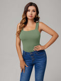 Tranquil Shores Square Neck Bodysuits Tops