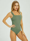 Tranquil Shores Square Neck Bodysuits Tops