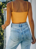 Adjustable Spaghetti Strap Seamless Camisole Crop Tops - REORIA