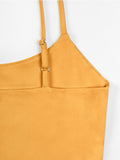 Adjustable Spaghetti Strap Seamless Camisole Crop Tops - REORIA
