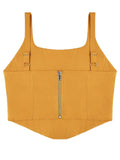 Sleeveless Bustier Crop Tank Tops