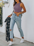 Sleeveless Halter Neck Tank Crop Tops - REORIA