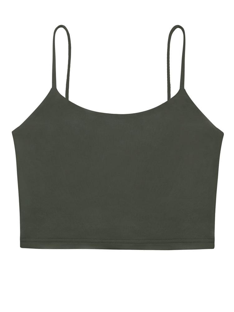 Adjustable Spaghetti Strap Seamless Camisole Crop Tops - REORIA