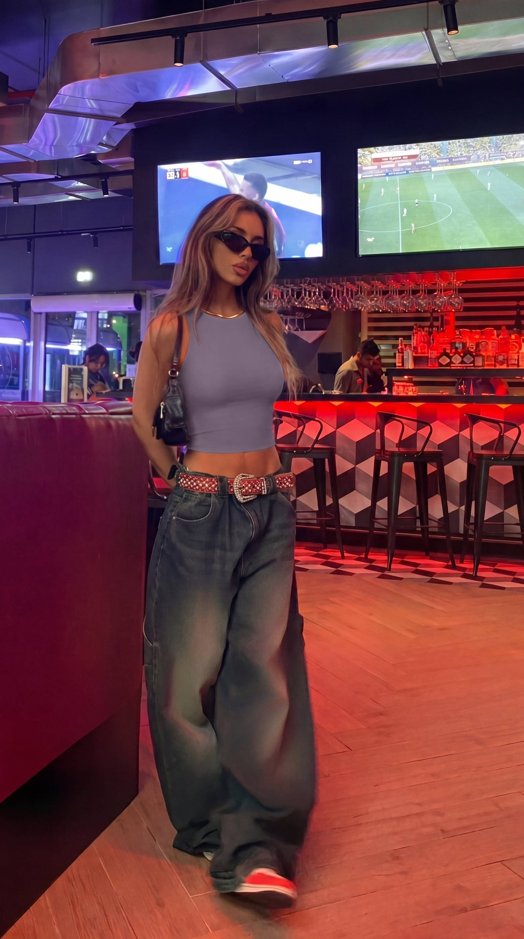 Sleeveless Halter Neck Tank Crop Tops