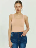 Tranquil Shores Square Neck Bodysuits Tops